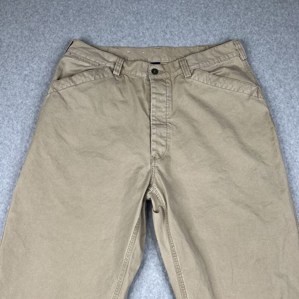 Vintage Polo Sport Ralph Lauren Pants Mens 36x34 Beige 90s Button Fly Workwear - Picture 2 of 16